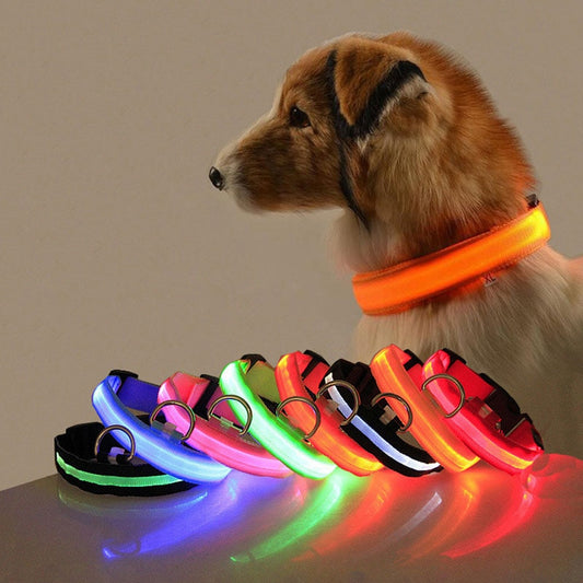 Stay Visible at Night: Pet LED Night Safety Dog Collar for Enhanced Visibility and Safety
