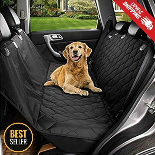 Luxury in Black: Seat Cover Bench Protector - Enhance Your Pet Travel Experience!