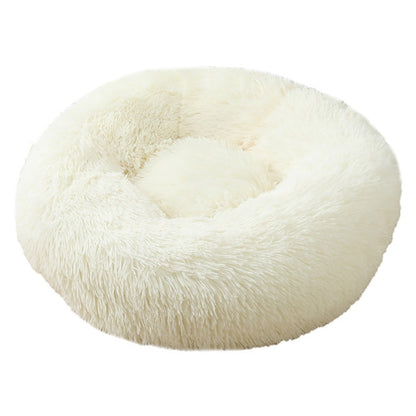 Cozy Comfort: Round Plush Pet Bed - A Soft Haven for Your Furry Friend