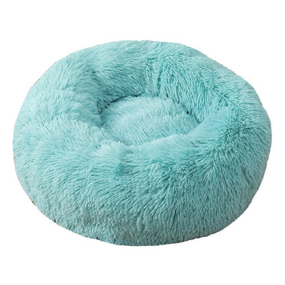 Cozy Comfort: Round Plush Pet Bed - A Soft Haven for Your Furry Friend