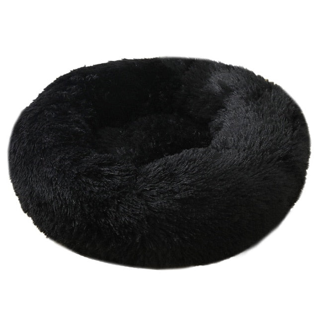 Cozy Comfort: Round Plush Pet Bed - A Soft Haven for Your Furry Friend