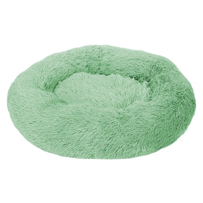 Cozy Comfort: Round Plush Pet Bed - A Soft Haven for Your Furry Friend