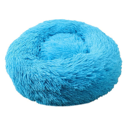 Cozy Comfort: Round Plush Pet Bed - A Soft Haven for Your Furry Friend