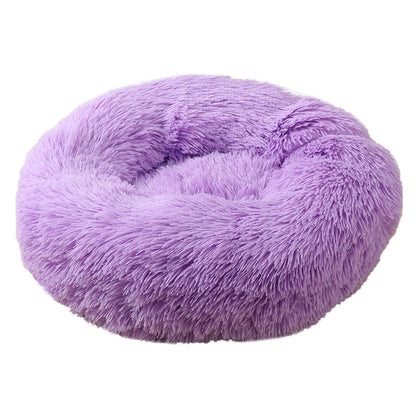 Cozy Comfort: Round Plush Pet Bed - A Soft Haven for Your Furry Friend