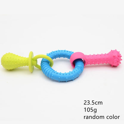 Dental Fitness Fun: Rubber Resistance Pet Toy - Ideal for Teeth Cleaning and Chew Training