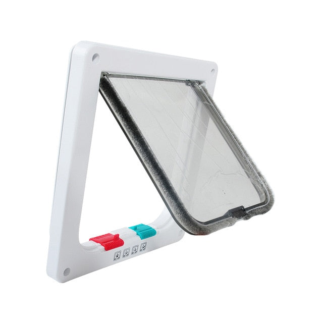 Secure Entry: 4-Way Lockable Pet Door Flap for Enhanced Home Safety