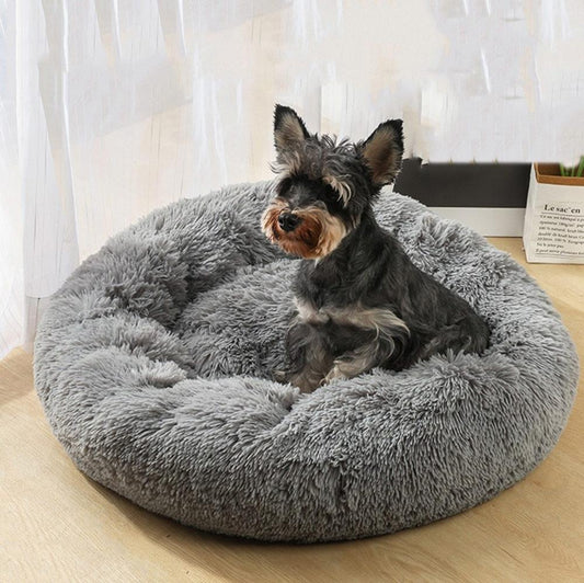 Ultimate Comfort: Large Round Plush Pet Bed – Cozy Retreat for Your Furry Companion