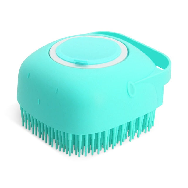 Revitalize Your Pet's Coat: Silicone Shampoo Massage Brush for a Spa-Like Experience!